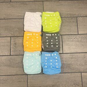 ALVABABY Baby Cloth Diaper 6 Pack with 12 Inserts One Size Cloth Diaper Cover